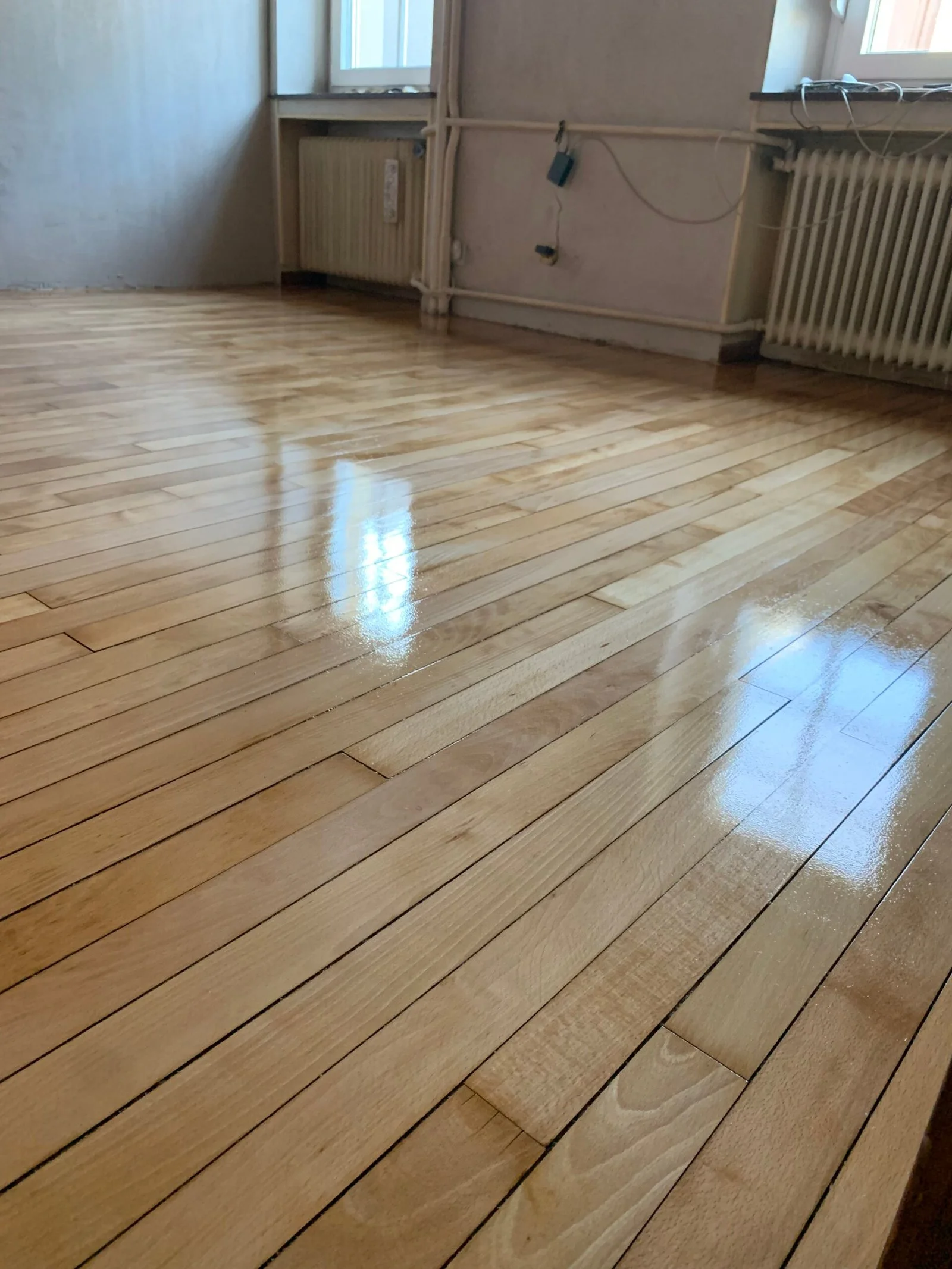 Parquet dans la salle de bain